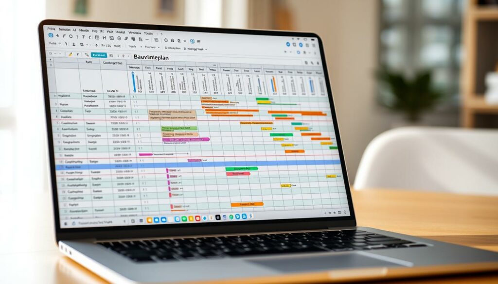 Bauzeitenplan Vorlage für Excel hier kostenlos downloaden