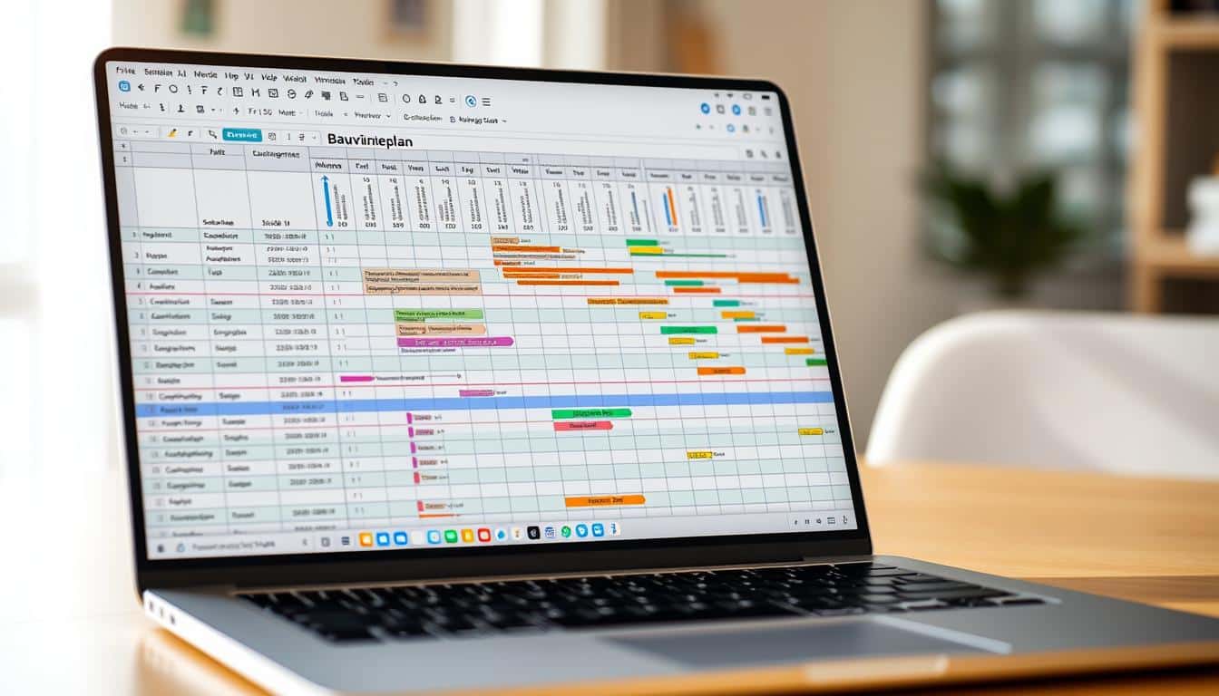 Bauzeitenplan Vorlage für Excel hier kostenlos downloaden