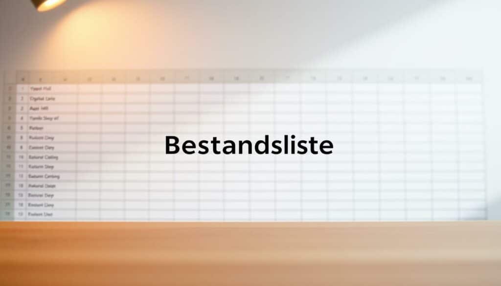 Bestandsliste Vorlage für Excel hier kostenlos downloaden