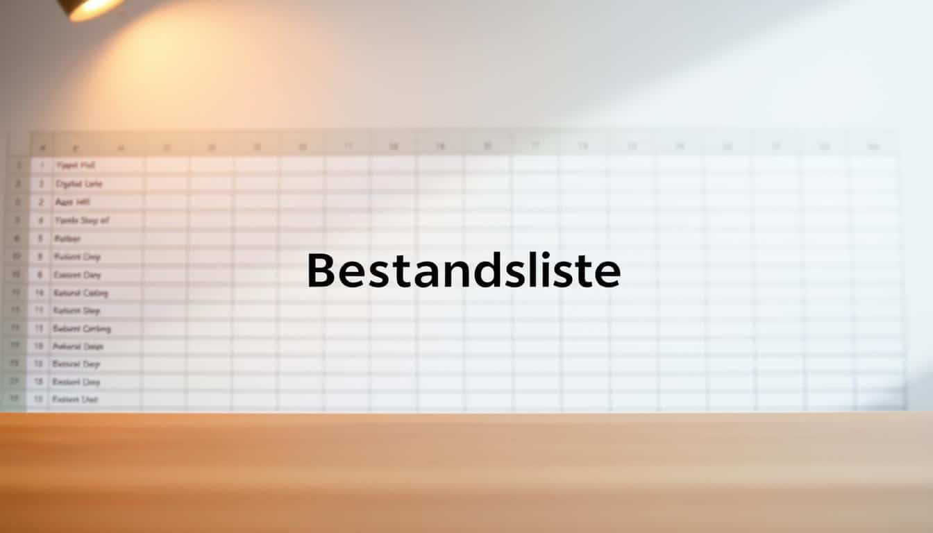 Bestandsliste Vorlage für Excel hier kostenlos downloaden