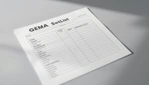 GEMA Setlist Vorlage für Excel hier kostenlos downloaden