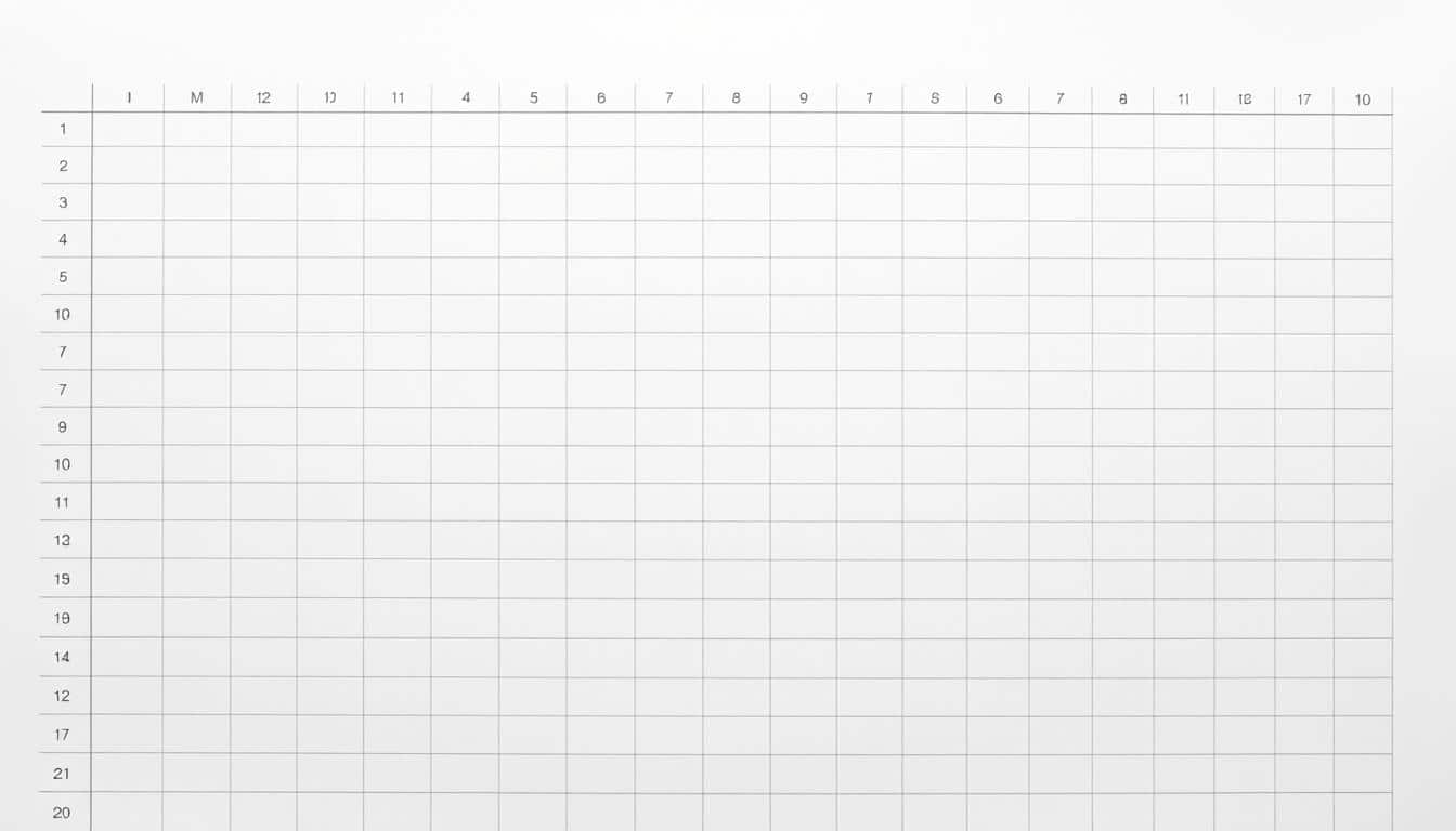 Leere Tabelle zum Ausfüllen Vorlage für Excel hier kostenlos downloaden