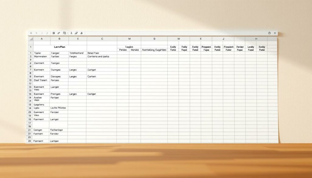 Lernplan Vorlage für Excel hier kostenlos downloaden
