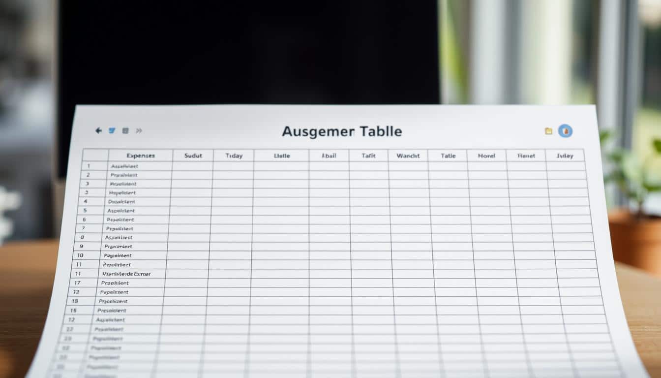 Monatliche Ausgaben Tabelle Vorlage für Excel hier kostenlos downloaden