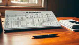 Teilnehmerliste Vorlage für Excel hier kostenlos downloaden