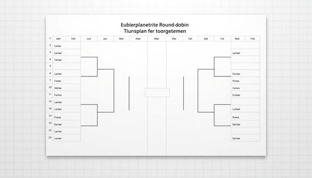 Turnierplan jeder gegen jeden Vorlage für Excel hier kostenlos downloaden