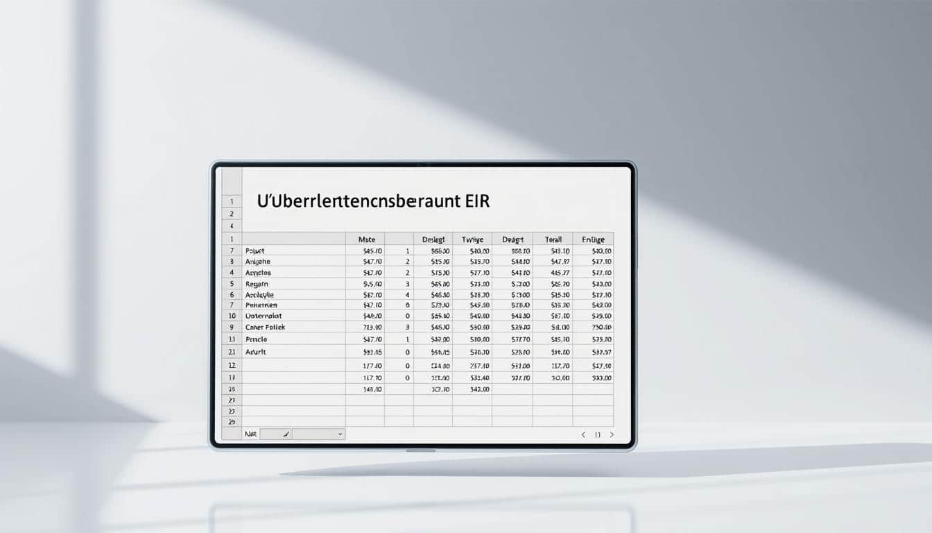 Überleitungsrechnung EÜR Bilanz Vorlage für Excel hier kostenlos downloaden