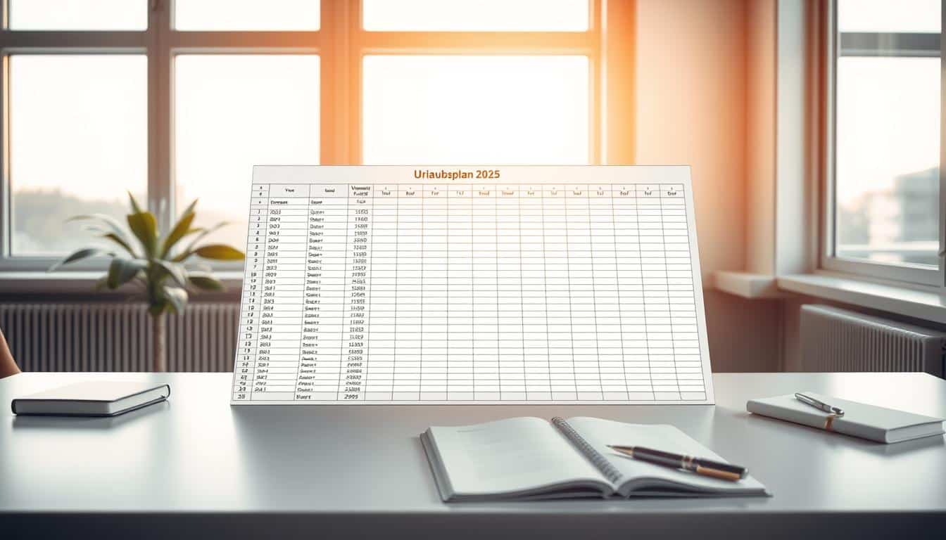 Urlaubsplan 2025 Vorlage für Excel hier kostenlos downloaden