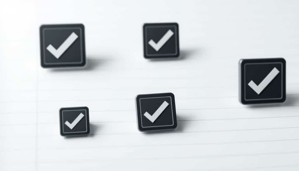 A detailed, technical diagram of an Excel worksheet, showcasing a customized checkbox symbol. The foreground features the checkbox icon in various states - selected, unselected, and partially selected. The middle ground displays a clean, minimalist spreadsheet grid with subtle gridlines. The background sets a neutral, slightly muted tone, allowing the checkbox icon to take center stage. Lighting is soft and even, creating a sense of clarity and focus. The camera angle is slightly angled, providing a dynamic perspective that emphasizes the interactive nature of the checkbox symbol and its integration within the Excel interface. An atmosphere of precision, functionality, and user-centric design permeates the scene.