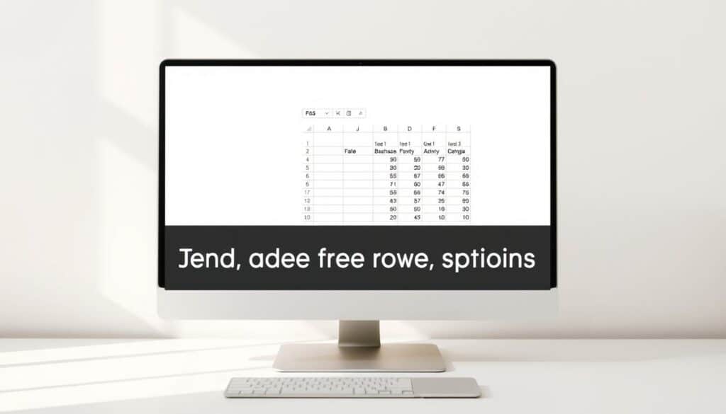 A modern, minimalist layout of a pivot table on a sleek computer screen, showcasing advanced row insertion options. The foreground depicts the pivot table interface with clearly labeled fields and intuitive controls for adding and manipulating rows. The middle ground features a clean, uncluttered workspace with subtle grid lines and a neutral color palette, emphasizing the focus on functionality. The background is a soft, blurred gradient, creating a sense of depth and drawing the eye to the central pivot table display. Lighting is natural and diffused, casting a warm, professional glow on the scene. The overall atmosphere is one of efficiency, organization, and a streamlined Excel experience.