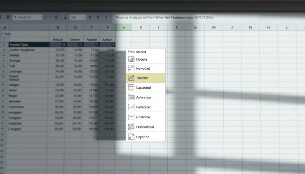 Dropdown in Finanzanalyse