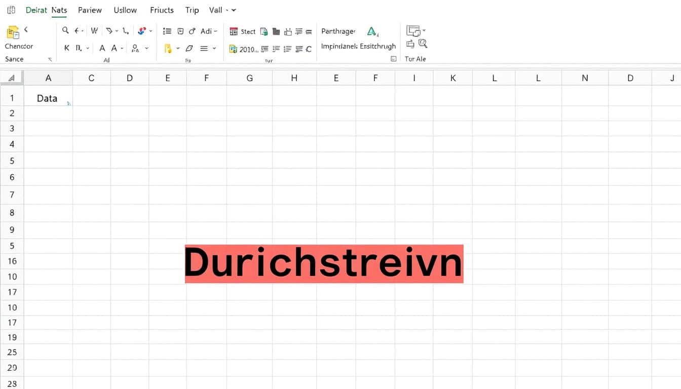 Excel durchstreichen