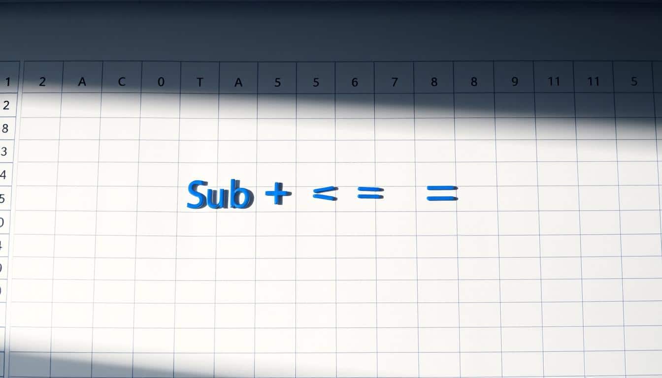 Excel minus formel
