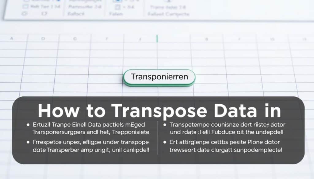 Excel transponieren