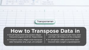 Excel transponieren