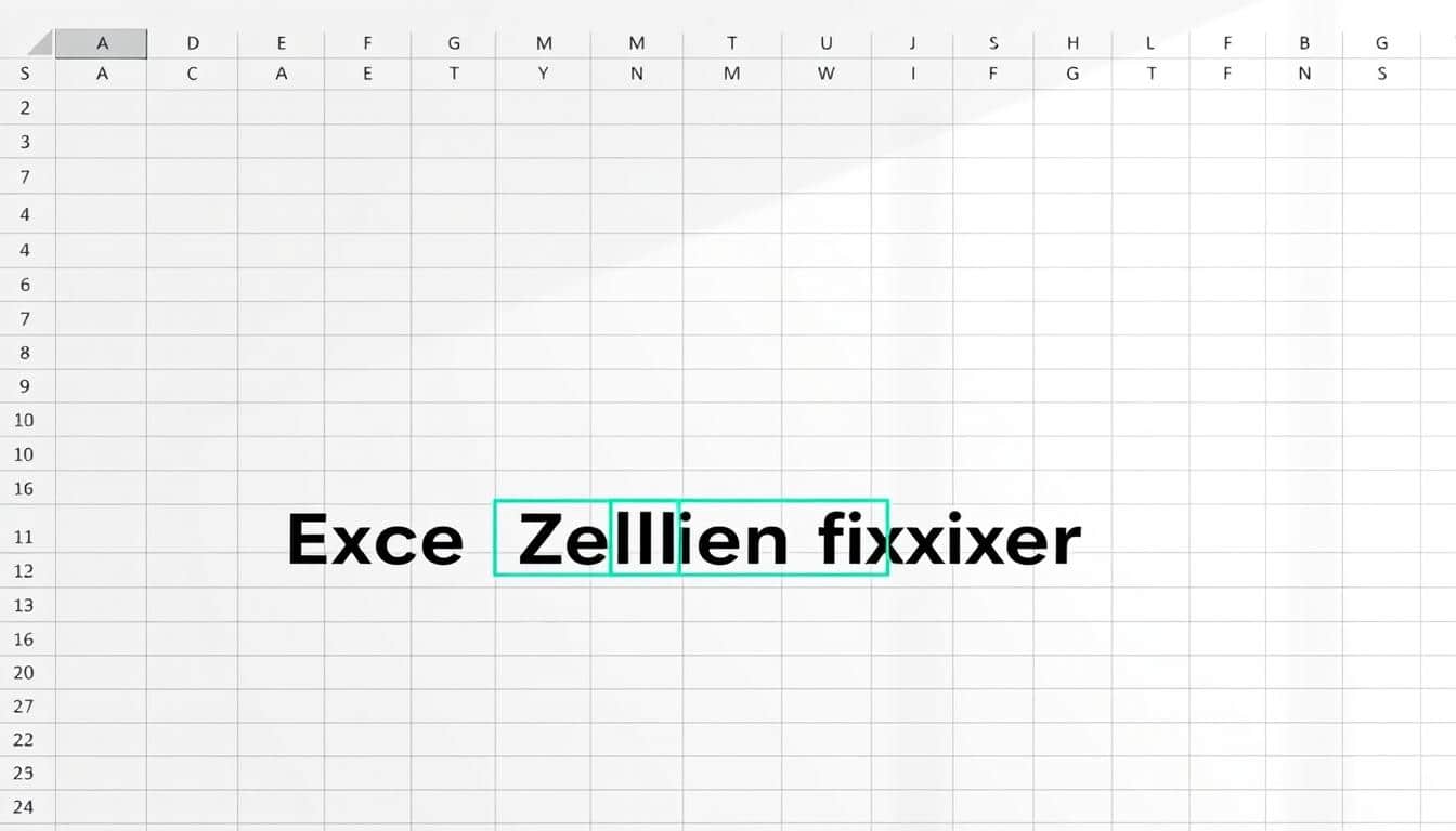 Excel zellen fixieren